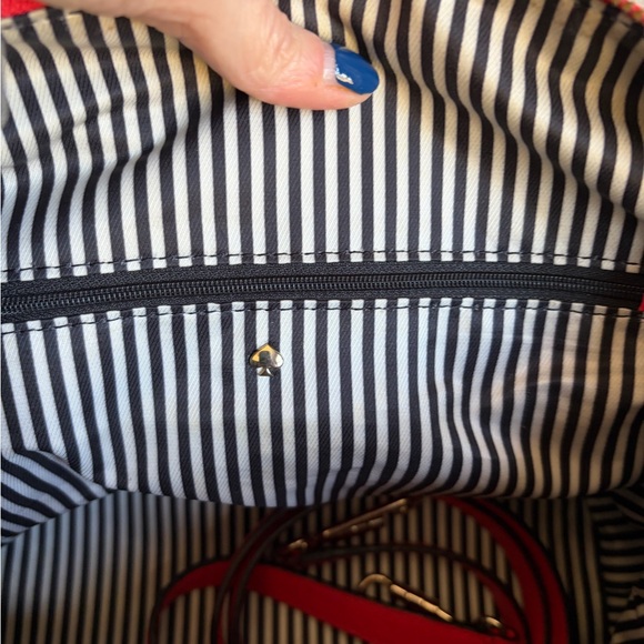 kate spade Bright Coral Pebbled Leather Satchel - Picture 6 of 11